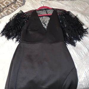 ASOS Faux Feather Holiday or Party Dress